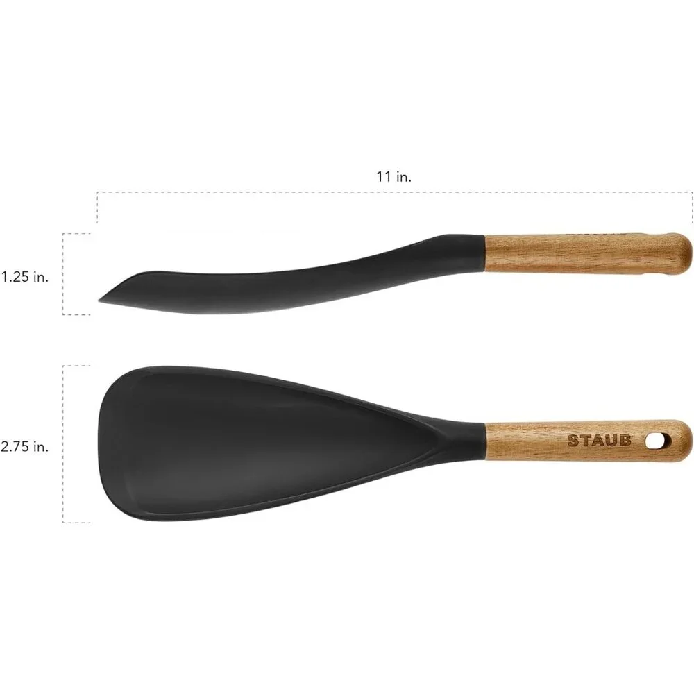 STAUB Multifunction Spatula Spoon Great for Both Durable  Acacia Wood Handles